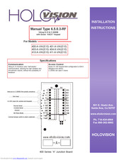 Holovision 401-A-VIK(E10) Installation Instructions Manual