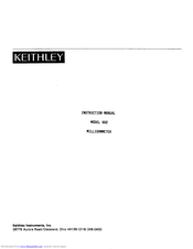 Keithley 502 Instruction Manual