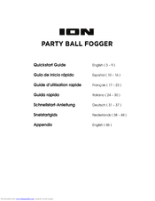 ION PARTY BALL FOGGER Quick Start Manual