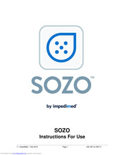 ImpediMed SOZO Instructions For Use Manual