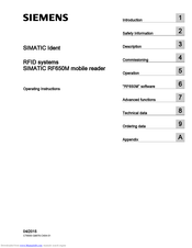 Siemens SIMATIC RF650M Operating Instructions Manual