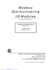 Nexus I/O Module Installation & Operation Manual