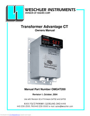 weschler instruments Transformer Advantage CT Owner's Manual