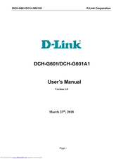 D-Link DCH-G601 User Manual