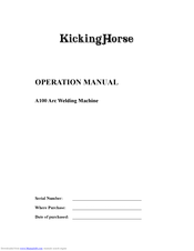 KICKING HORSE A100 Operation Manual