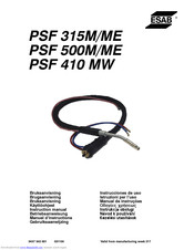 ESAB PSF 315ME Instruction Manual