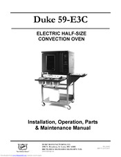 Duke 59-E3C Installation, Operation, Parts & Maintenance Manual