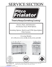 Pitco E14B Service, Parts And Schematics