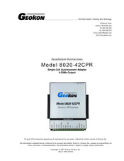 Geokon 8020-42CPR Installation Instructions Manual