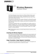 DAVIS Wireless Repeater 7614 Installation Manual