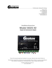 Geokon 8020-42 Installation Instructions Manual