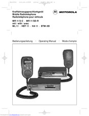 Bosch MR 11 SD-R Operating Manual