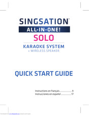 Singsation SPKA05 Quick Start Manual