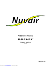Nuvair O2 Quickstick Operation Manual