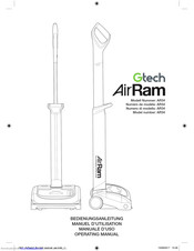 Gtech AirRam AR34 Operating Manual