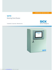 SICK MPR SERIES Installation Operation & Maintenance