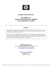 RFL Electronics 9508D UCC Instruction Manual