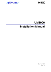 Nec Univerge UM8000 Installation Manual