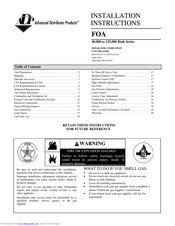 ADP Foa Series Installation Instructions Manual