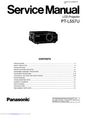 Panasonic PTL557U - LCD PROJECTOR Service Manual