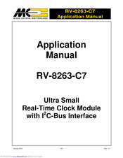Micro crystal RV-8263-C7 Applications Manual