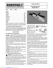 Enerpac WR-13 Instruction Sheet
