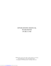 WinSystems PCM-J1708 Operation Manual