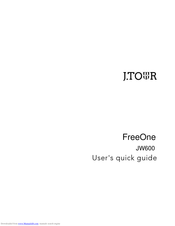 J.TOUR JW600 User Quick Manual