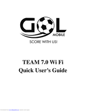Gol Mobile TEAM 7.0 Wi Fi Quick User Manual