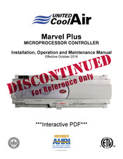 United CoolAir Marvel Plus Installation, Operation And Maintenance Manual