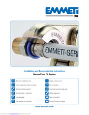 emmeti Gerpex Press Fit Installation And Commissioning Instructions