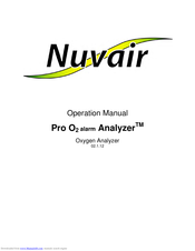 Nuvair Pro O2 alarm Analyzer Operation Manual