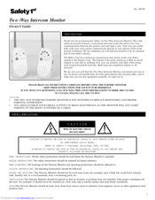 Safety 1St Two -Way Intercom Monitor Owner's Manual