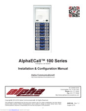 Alpha Communications AlphaECall 100 Series Installation & Configuration Manual