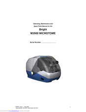 BRIGHT M3500 MICROTOME Operating, Maintenance And Spare Parts Manual