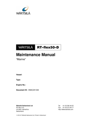 WÄRTSILÄ RT-flex50-D Maintenance Manual
