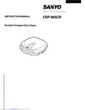Sanyo CDP-865CR Instruction Manual
