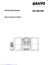 Sanyo DC-DA100 Instruction Manual
