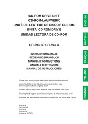Panasonic CR-593-B Instruction Manual