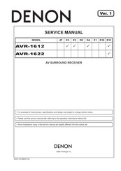 Denon AVR-1612 Manuals | ManualsLib