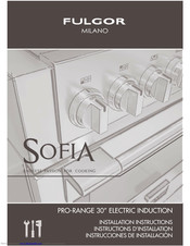 Fulgor Milano SOFIA Installation Instructions Manual