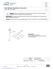 Architectural Area Lighting KB6 Installation Instruction