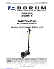 Borum BPROAJ22T Owner's Manual