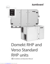 Komfovent VERSO RHP 1300 U-8.1/6.6 Installation And Operation Manual