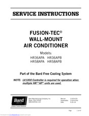 Bard FUSION-TEC HR58APB Service Instructions Manual