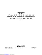 HP 6812B User Manual