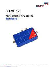 Omicron Lab B-AMP 12 User Manual
