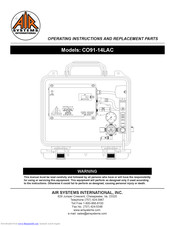 AIR SYSTEMS CO-91AC Operating Instructions And Replacement Parts