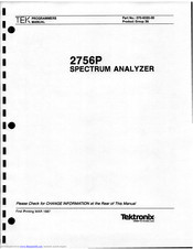 Tektronix 2756P Programmer's Manual