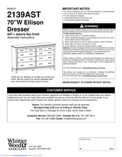 Whittier Wood Furniture 2139AST Assembly Instructions Manual